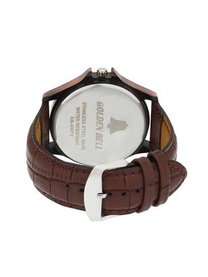Golden BellBrown Strap Analog Wrist Watch for Men - GB-274 - 14534627 - Standard Image - 3