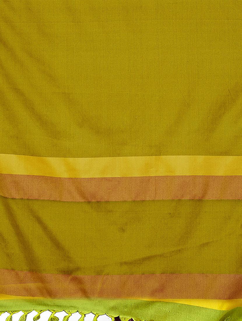 mustard yellow bordered saree with blouse - 14534892 - Zoom Image - 3