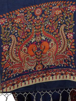 purple art silk printed saree with blouse - 14534926 - Standard Image - 3