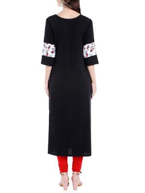 white colored crepe straight kurta - 14535024 - Standard Image - 3