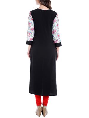 white crepe straight kurta - 14535067 - Standard Image - 3
