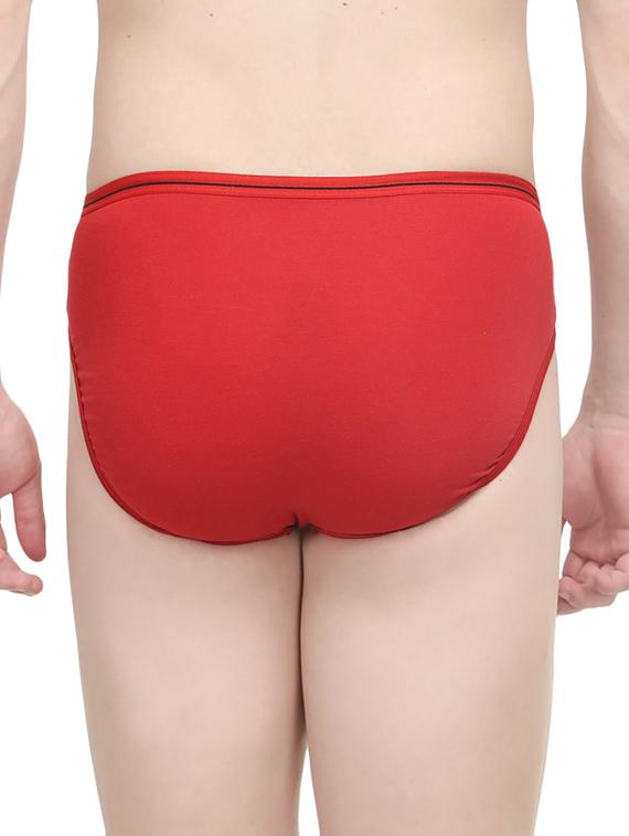 red cotton brief - 14536220 - Zoom Image - 3