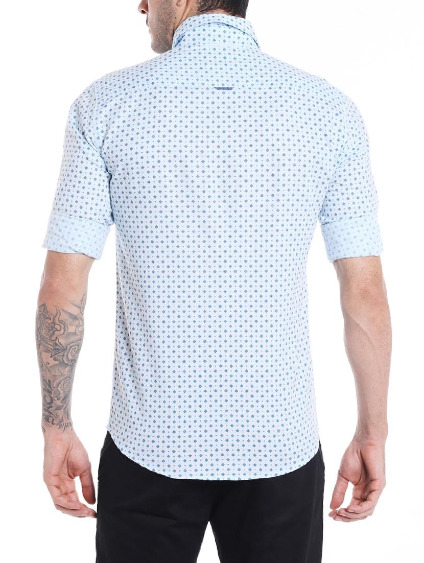 blue cotton casual shirt - 14537505 - Zoom Image - 3