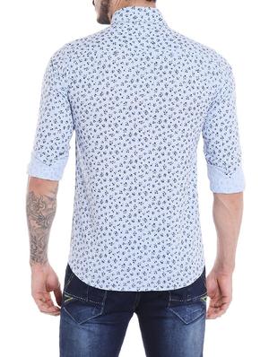blue cotton casual shirt - 14537517 - Standard Image - 3