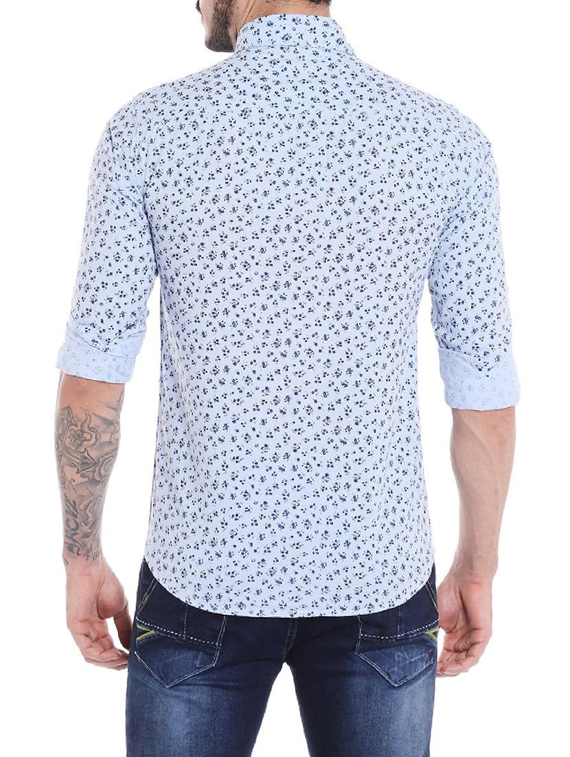 blue cotton casual shirt - 14537517 - Zoom Image - 3