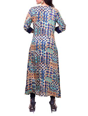 multi colored cotton straight kurta - 14537658 - Standard Image - 3
