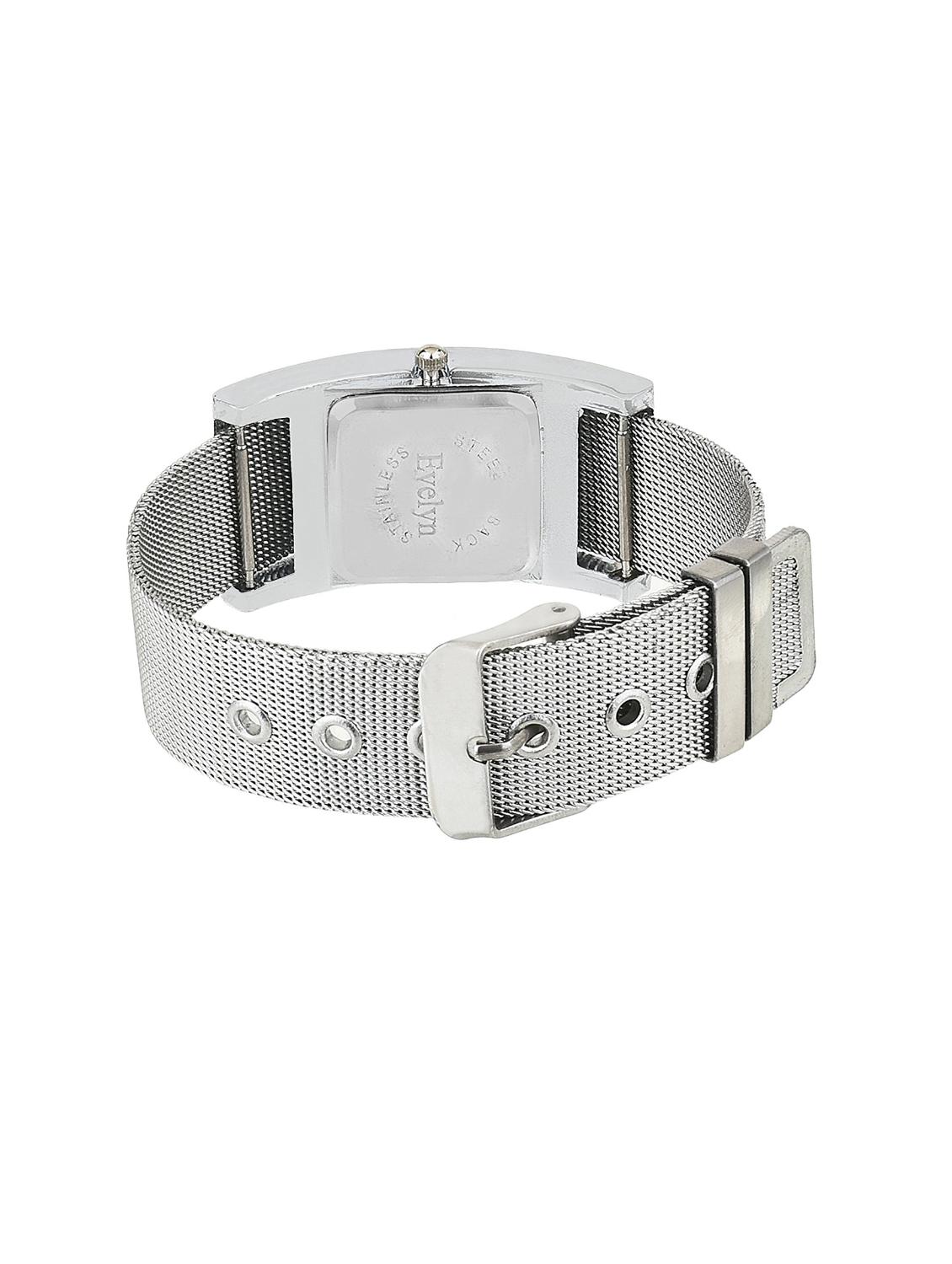 evelyn square analogue white dial stainless steel girls watches-eve-501 - 14537949 - Zoom Image - 3