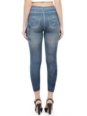 blue printed jegging - 14537994 - Standard Image - 3