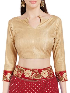 red georgette embroidered saree with blouse - 14538664 - Standard Image - 3