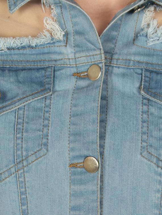 light blue denim summer jacket - 14539361 - Zoom Image - 3
