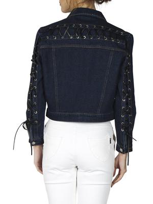dark blue denim summer jacket - 14539362 - Standard Image - 3