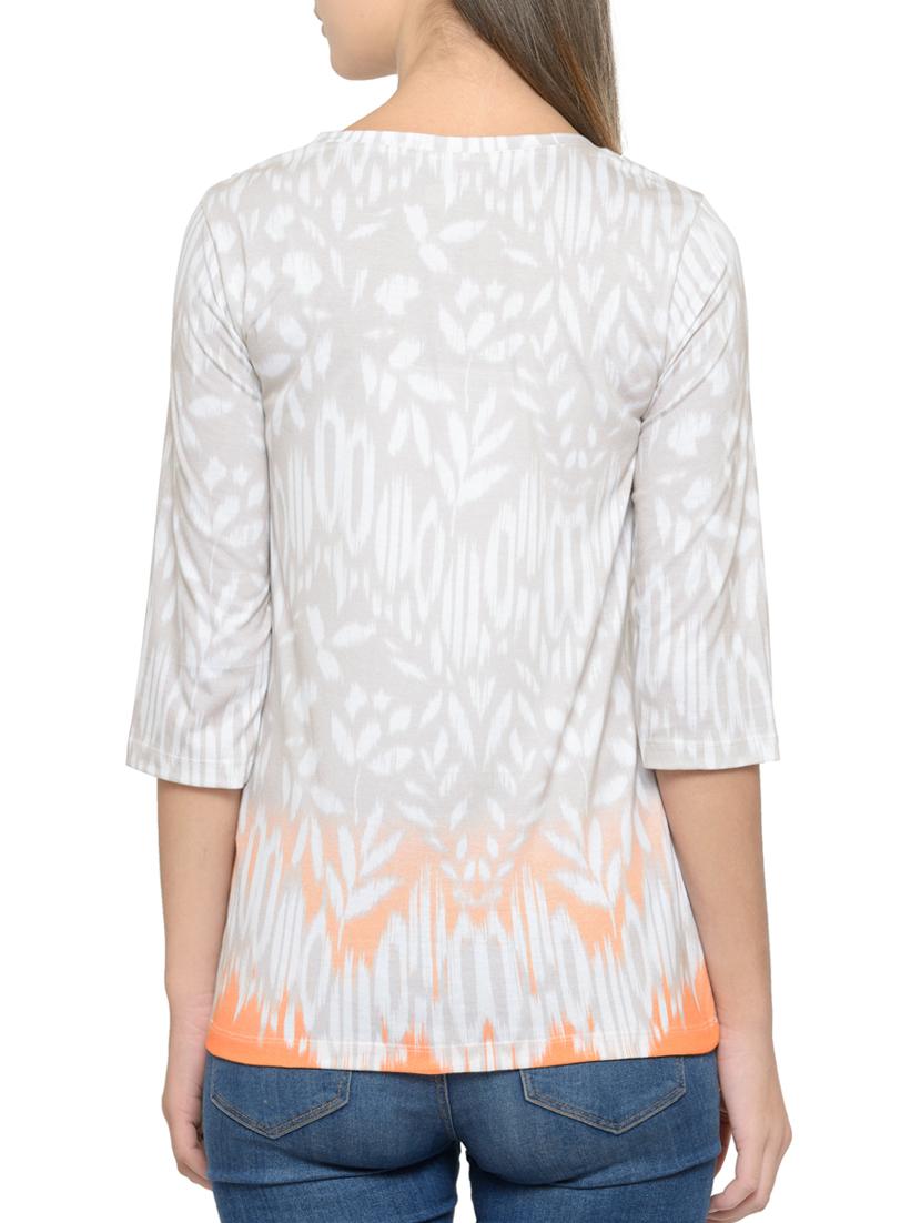 white printed cotton top - 14539537 - Zoom Image - 3