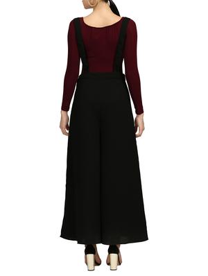 solid black crepe jumpsuit - 14539691 - Standard Image - 3