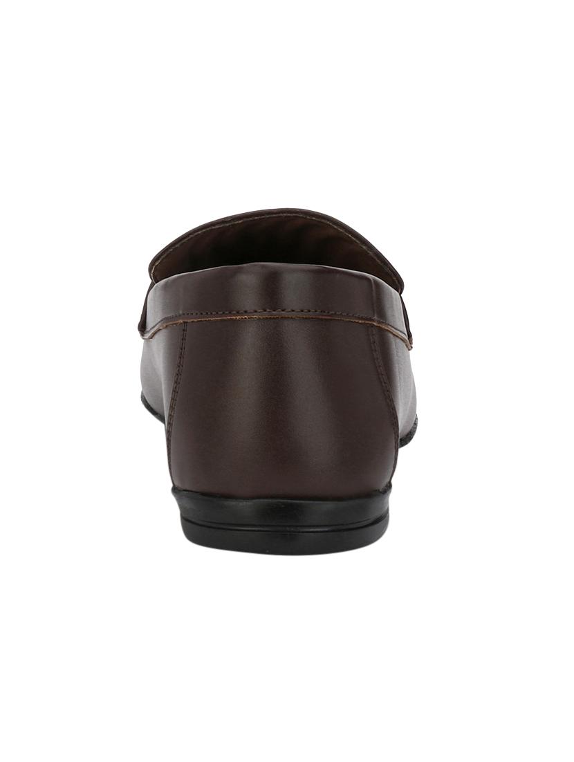 brown leatherette formal slip on - 14539927 - Zoom Image - 3