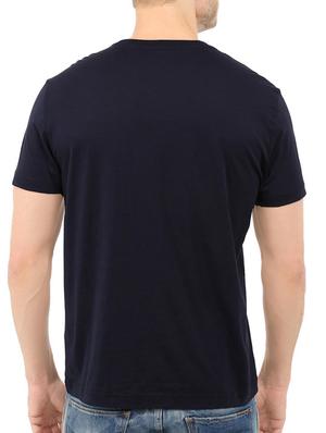 navy blue cotton chest print tshirt - 14540427 - Standard Image - 3