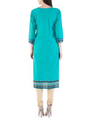 Embroidered straight kurta - 14540544 - Standard Image - 3