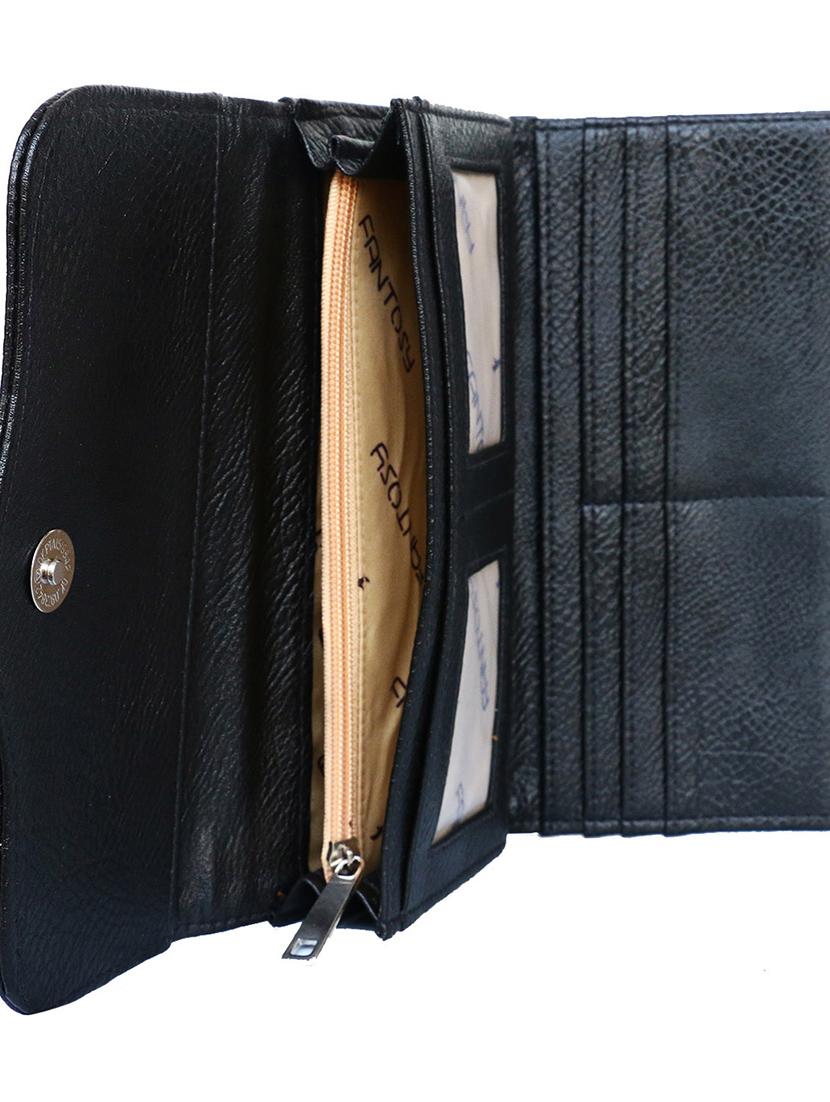 black leatherette regular clutch - 14540591 - Zoom Image - 3