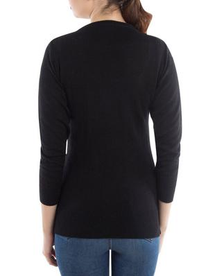 black woolen pullover - 14540692 - Standard Image - 3