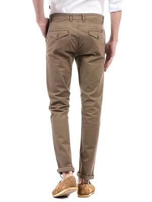 brown cotton blend chinos - 14542055 - Standard Image - 3