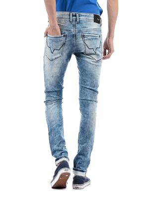 blue cotton washed jeans - 14542113 - Standard Image - 3