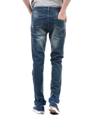 blue cotton washed jeans - 14542124 - Standard Image - 3