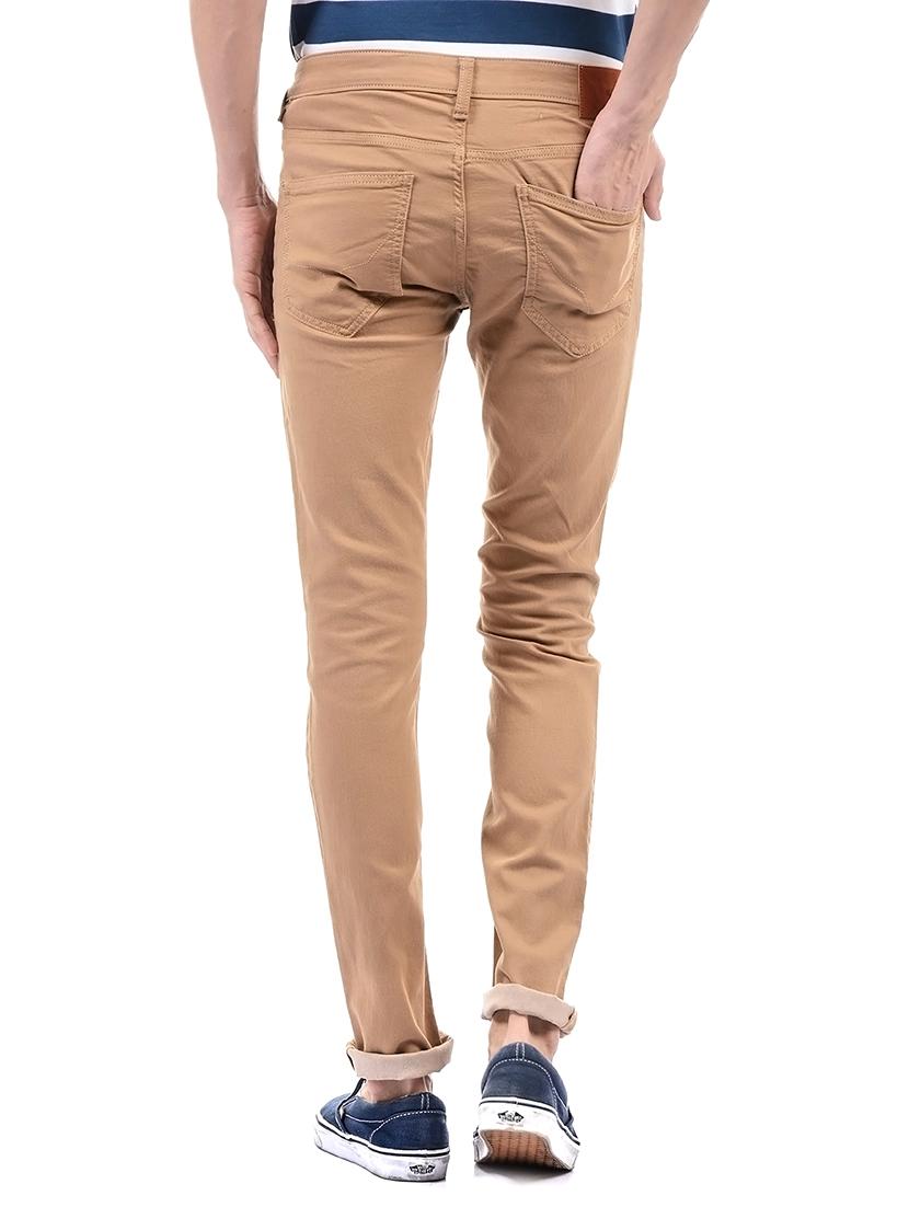 brown cotton plain jeans - 14542134 - Zoom Image - 3