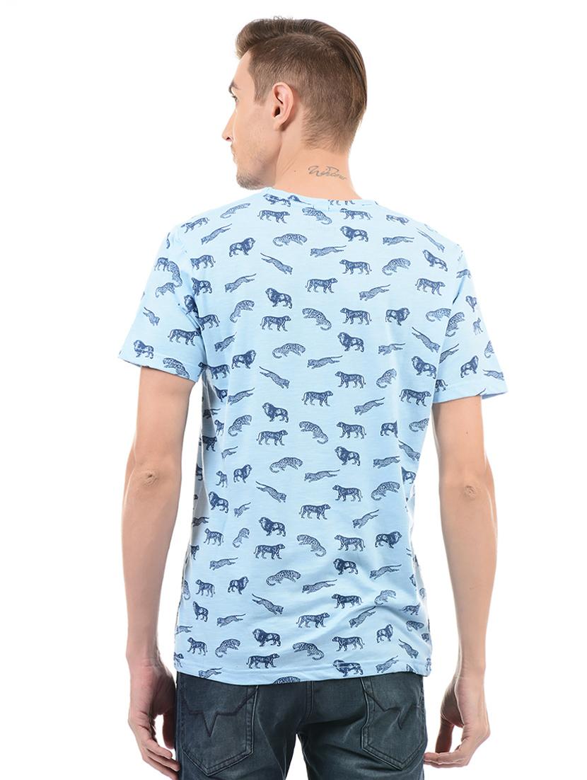 blue cotton t-shirt - 14542262 - Zoom Image - 3