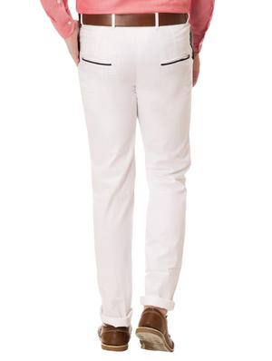 white cotton chinos casual trousers - 14542298 - Standard Image - 3