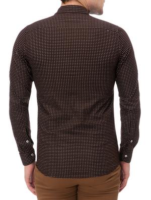brown cotton casual shirt - 14542307 - Standard Image - 3