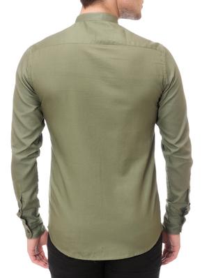 green cotton casual shirt - 14542324 - Standard Image - 3