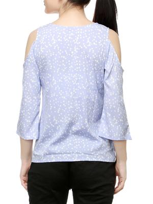 light blue poly crepe top - 14542419 - Standard Image - 3