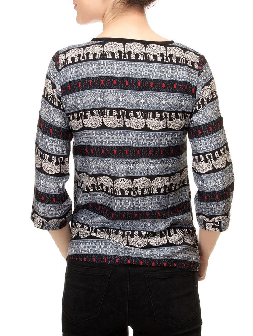 grey printed top - 14543134 - Zoom Image - 3