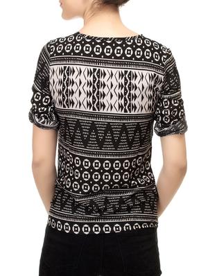 black printed top - 14543135 - Standard Image - 3