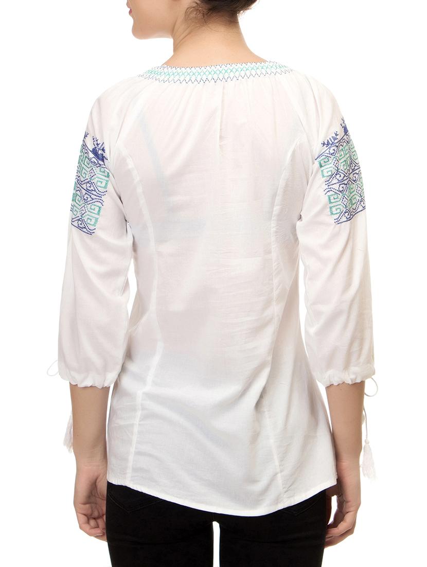 white printed tunic - 14543140 - Zoom Image - 3