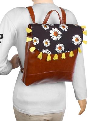 brown leatherette backpack - 14543184 - Standard Image - 6
