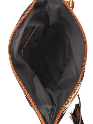 black canvas regular sling bag - 14543198 - Standard Image - 3