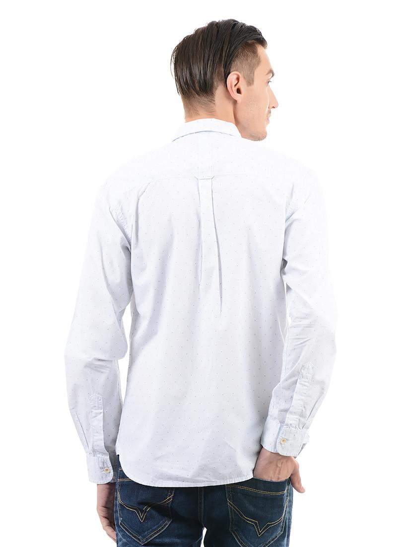 blue cotton casual shirt - 14543251 - Zoom Image - 3