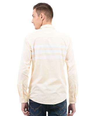 yellow cotton casual shirt - 14543256 - Standard Image - 3