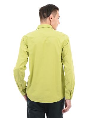 green cotton casual shirt - 14543258 - Standard Image - 3