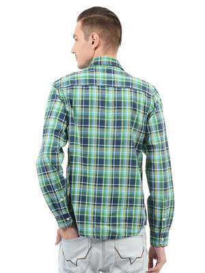 green cotton casual shirt - 14543262 - Standard Image - 3