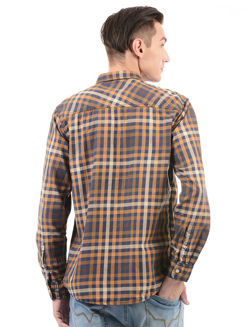 brown cotton casual shirt - 14543321 - Zoom Image - 3