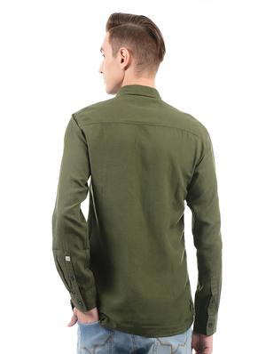 green cotton casual shirt - 14543322 - Standard Image - 3