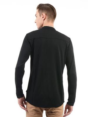 black cotton casual shirt - 14543324 - Standard Image - 3