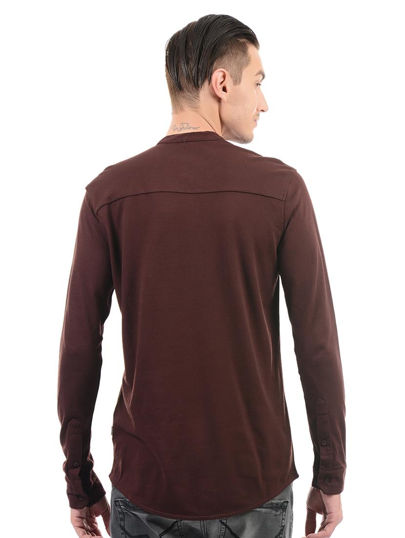 red cotton casual shirt - 14543346 - Zoom Image - 3
