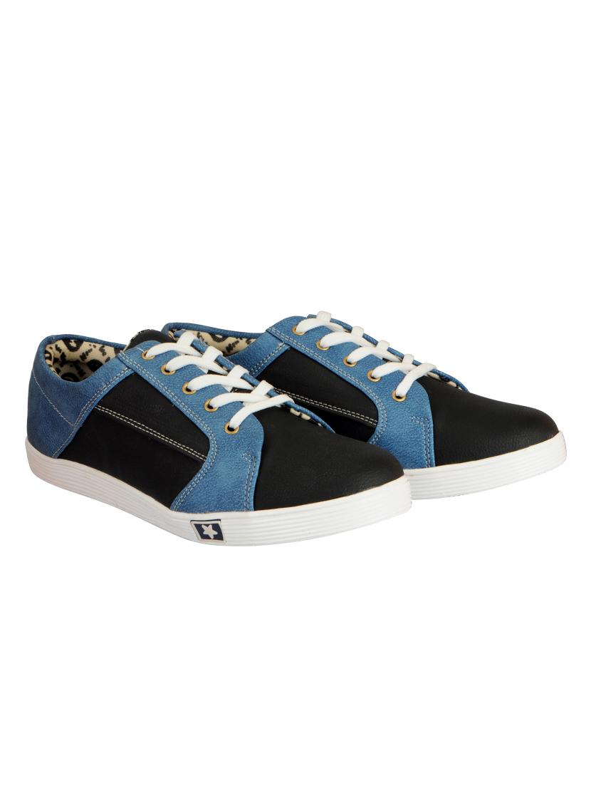 black leatherette lace up sneaker - 14543743 - Zoom Image - 3