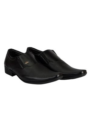 black Leather formal slip on - 14543768 - Standard Image - 3