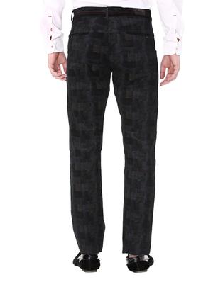 black cotton corduroy casual trousers - 14543922 - Standard Image - 3