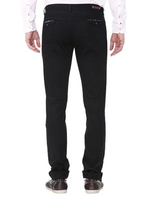 black cotton chinos casual trousers - 14543971 - Standard Image - 3