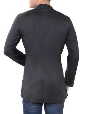 black viscose short kurta - 14544019 - Standard Image - 3
