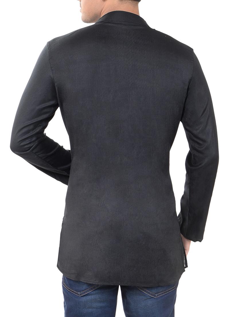 black viscose short kurta - 14544019 - Zoom Image - 3